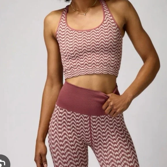 SPIRITUAL GANGSTER ATHENA JACQUARD SEAMLESS CROP TANK & LEGGINGS 2pc Set - Picture 3 of 15